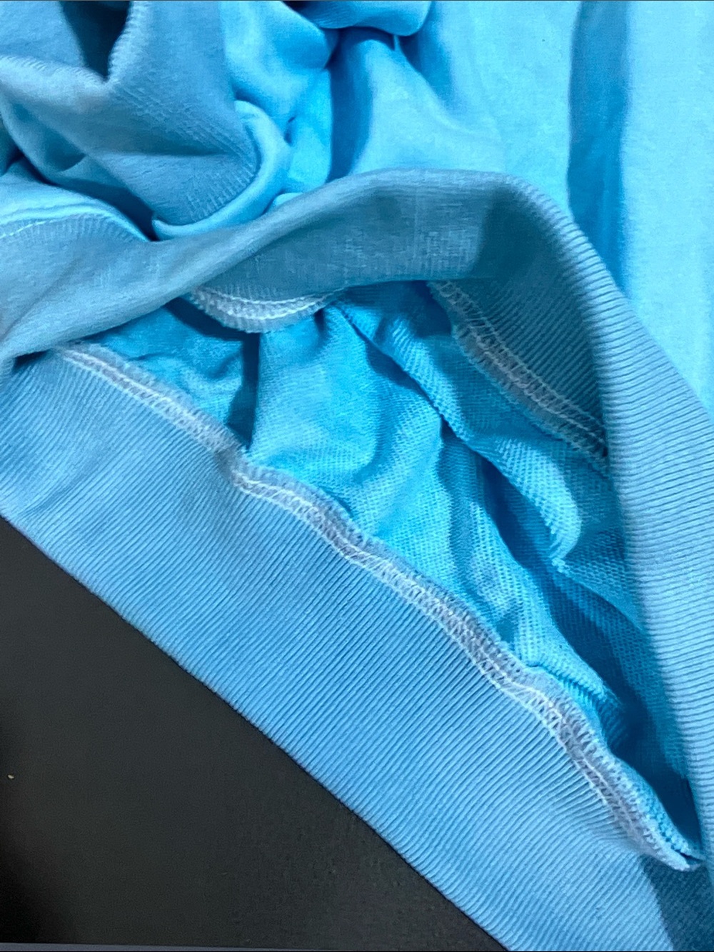 ALO Yoga Light Blue Crewneck Sweatshirt & Drawstring Shorts Set - Picture 7 of 9